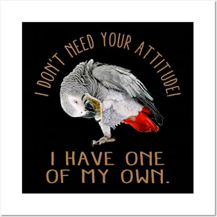 African Grey Love Chic Tee for Parrot Enthusiasts Everywhere Posters and Art